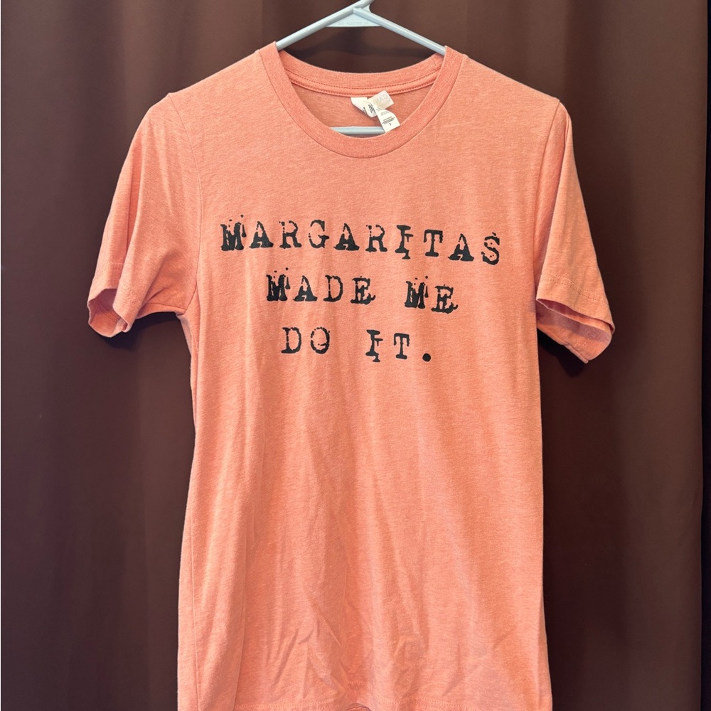 Margaritas Made Me Do It Coral Graphic Tee